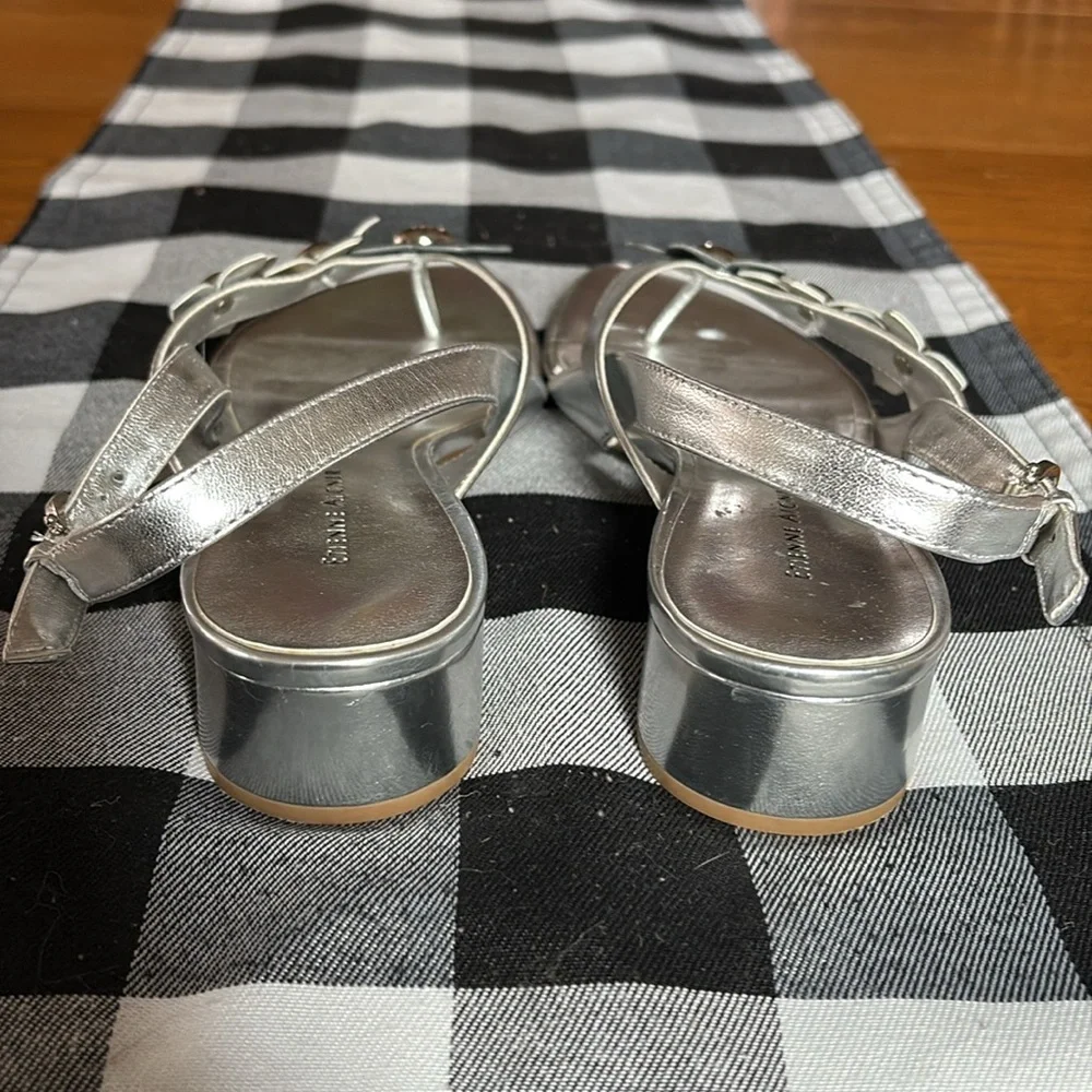 Silver Floral Women's Sandals - Picture 5 of 6